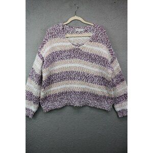 Knox Rose Women's Popcorn Knit Long Sleeve Sweater-Size XXL